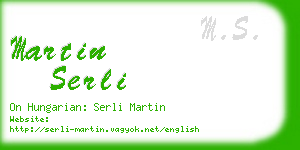martin serli business card